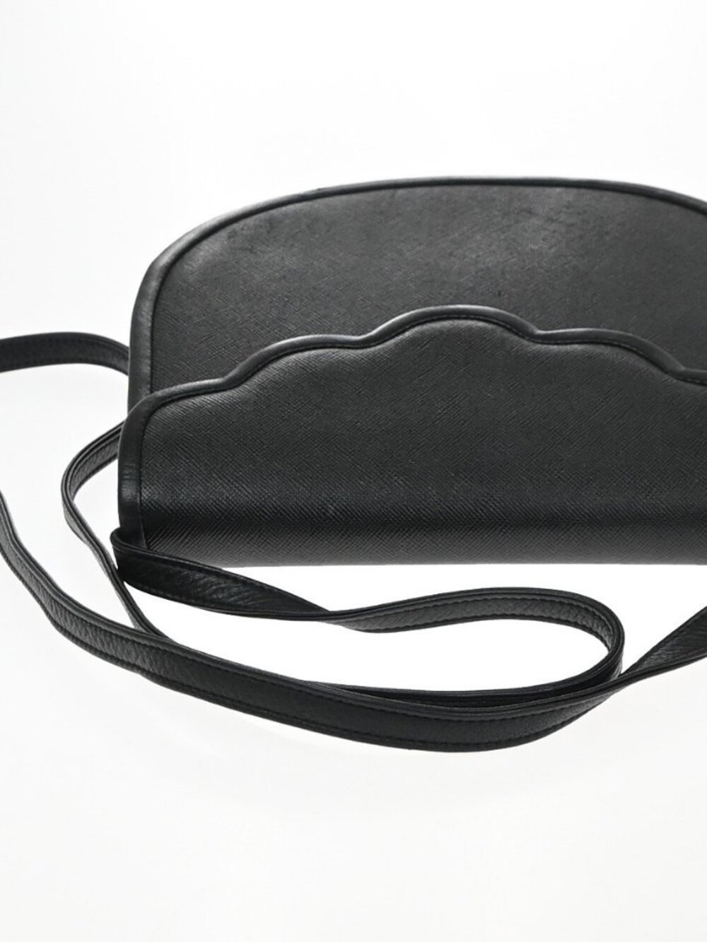 YVES SAINT LAURENT Logo Mini Crossbody Shoulder Bag Leather Black GHW 32YH926 - Picture 5 of 14